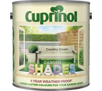 DUAYRA Garden Shades Paint | Quick Drying Water Based | For Garden Fence, Shades, Benches, Terracotta, Brick, Stone | Exterior Wood Furniture | Long Lasting (Country Cream, 2.5 Liters)