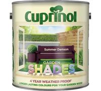 DUAYRA Garden Shades Paint | Quick Drying Water Based | For Garden Fence, Shades, Benches, Terracotta, Brick, Stone | Exterior Wood Furniture | Long Lasting (Summer Damson, 2.5 Liters)