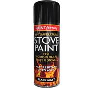 DUAYRA High Temperature Black Matt Stove Spray 400ml | BBQ Stoves Grill Burner | Fast Drying Formula | Heat Resistant Aerosol Durable Paint | For Metal Ceramic Wood Plastic | Strong Nozzle | (4)