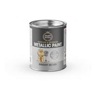 DUAYRA Metallic Bright Silver Paint Tin 300ml | Brush-On Paints | Shimmering Gloss Finish | All-Purpose Durable Quick Drying | Suitable for Indoor & Outdoor | for Use On Metal, Wood, Plastic | (3)