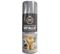DUAYRA Metallic Bright Silver Spray 400ml | Brilliant Gloss Finish | Long Lasting Aerosol Paint Can | Fast Drying Paints | All-Purpose Interior Exterior Use | Decorative Premium Surface Coating | (2)