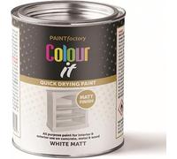 DUAYRA White Matt Paint Tin 300ml | All Purpose Fast Drying Effect | For Interior Exterior Use | Durable Long Lasting | Hardwearing Brush On Paints | Excellent Coverage | Metal, Concrete & Wood | (1)