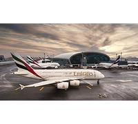 Dubai Airport A750 Airbus Puzzle, 1000 Pieces Wood, Decompression of Adults, Children's Puzzle Games from 8 Years, Toy for Girls Boys Teenagers 75 * 50cm