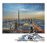 Dubai Arab Emirates City Puzzle 500 Pieces Jigsaws Wooden Puzzles for Adults Family Entertainment Toys 500pcs (52x38cm)