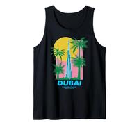 Dubai Burj Khalifa Art Modern Travel Poster UAE Tank Top