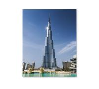 Dubai Burj Khalifa Landscape，Diamond Painting Kits, 5D Diamond Painting Kits for Adults, Full Round Drill Diamond Art Kits, Diamond Art Embroidery Kits Crystal Rhinestone Art Craft Gifts（30x40cm）-C95