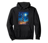 Dubai Burj Khalifa Starry Pop Skyline Pullover Hoodie
