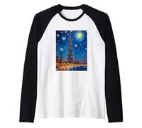 Dubai Burj Khalifa Starry Pop Skyline Raglan Baseball Tee