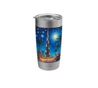 Dubai Burj Khalifa Starry Pop Skyline Stainless Steel Insulated Tumbler