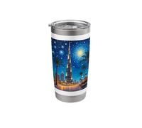 Dubai Burj Khalifa Starry Pop Skyline Stainless Steel Insulated Tumbler