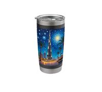 Dubai Burj Khalifa Starry Pop Skyline Stainless Steel Insulated Tumbler