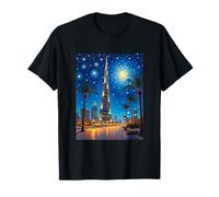 Dubai Burj Khalifa Starry Pop Skyline T-Shirt