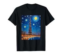 Dubai Burj Khalifa Starry Pop Skyline T-Shirt