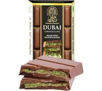 Dubai Chocolate Bar 100g - Premium Chocolate Filled with Pistachio & Kunafa - Rich Middle Eastern Flavor - Luxury Gift Treat for Kids, Family & Friends - (1 pack)