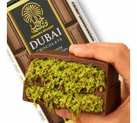 Dubai Chocolate Bar Pistachio - 100g Kunafa Bar with Pistachio Cream Filling - Luxurious Fix Dubai Chocolate - Best Gifts for Kids, Family & Friend (Pack of 1)
