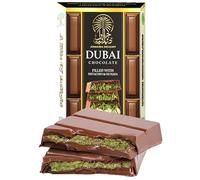 Dubai Chocolate Bar Pistachio - 100g Kunafa & Pistachio Cream Filling - Luxurious Fix Dubai Chocolate - Viral Milk Choclate With Kadayif & Kataifi - Perfect for Kids, Family & Friend (Pack of 1)