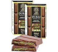 Dubai Chocolate Bar Pistachio - 100g Pistachio Cream & Kunafa - Made In Dubai, Premium Original UAE Import - Viral Milk Chocolate Bar With Kadayif & Kataifi (Pack of 2)