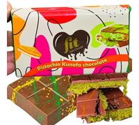 Dubai Chocolate Bar Pistachio Kunafa Fit Dubai Kunefe knafeh Chocolate W/Lots of Kadayi Pistachio Chocolate Small Gifts for Snack Treats Kids Family & Friend - 2x200g