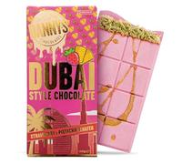Dubai Chocolate Bar Strawberry & Pistachio Large 190g Bar | Ethically Sourced Cacao | Kunafa Crunch, Strawberry Italian Pistachio Cream | Kadayif Pastry by Dannys Chocolate