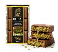 Dubai Chocolate by Jumaira Delight - Premium Belgian Chocolate Bar with Crispy Kunafa & Pistachio Cream Filling, Luxury Chocolate Gift Box, 100g, (Pack of 1)