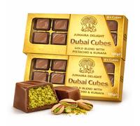 Dubai Chocolate Cubes Box (8 Cubes in a Box) Jumaira Delight Kunafa with Pistachio Cream Filling - Luxurious Dubai Chocolate Cubes- Best Gifts for Kids, Family & Friend (Pack of 12)