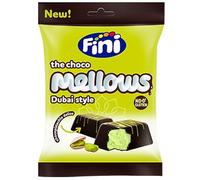 Dubai Chocolate Mellow Marshmallow Clouds Fini 80g Bag - Soft Marshmallows Coated with Chocolate Flavour - Sweet Treat for Snacking & Sharing - Pack of 5
