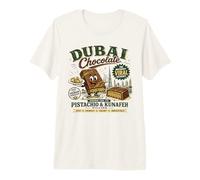 Dubai Chocolate - Vintage Pistachio Kunafa Chocolate Bar Premium T-Shirt