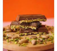 Dubai Chocolate XL Size Handmade Fresh 180 gr +-10 in Kadayif Antep Pistachio Pistachio Paste and Gold series Chocolate Dubai Cikolatasi 1 piece by BAKKALIM UK