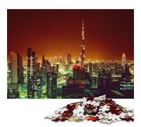 Dubai City Travel UAE Puzzles for Adults 1000 Pieces Puzzle Jigsaws for Adults Home Decoration Puzzle Toys 1000pcs (75x50cm)