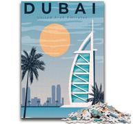 Dubai City UAE Travel 1000 Piece Jigsaw Puzzle for Adults And Teenagers, Educational Stress Relief Toy for Is Ideal As A Gift for The Whole Family 1000pcs(50x75cm)