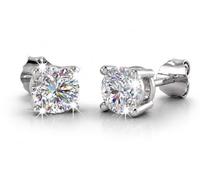 Dubai Gems Claudia 1ct Lab Created Diamond Stud Earrings for Women, 925 Sterling Silver, Nickel Free, UK Made, Elegant Jewellery, Gift for Wife, Girlfriend, Mother, Birthday, Anniversary