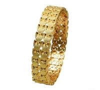 Dubai Gold Plated Bangle 24K Finish Hinged Closure for Women Polished Look at Weddings Bridal Celebrations (B-03)