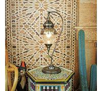 Dubai Ice Crack Table Lamp, White Moroccan Bohemian Desk Lamp for Bar Coffee,56cm LED 8W Night Light,Bedside Decor Lamp