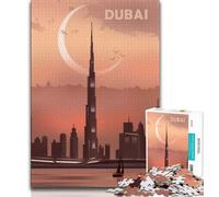 Dubai Jigsaw Puzzles 1000 Pieces for Adults Teens,Help The Brain Exercise Addictive Toys to Cultivate Patience Great Gift 38x26cm
