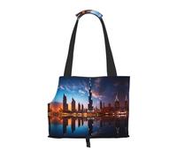 Dubai Sidewinder Tower Printed pet Shoulder Bag, Suitable for Small Dogs and Cats, Shopping and Travel Dual-Purpose Bag
