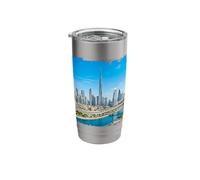 Dubai Skyline Burj Khalifa Modern City Landscape Stainless Steel Insulated Tumbler
