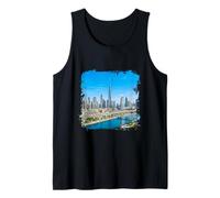 Dubai Skyline Burj Khalifa Modern City Landscape Tank Top