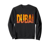 Dubai Skyline Burj Khalifa Skyscraper Inside Bold Letters Sweatshirt