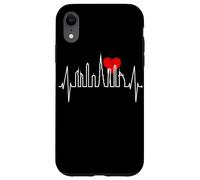 Dubai Skyline Heartbeat Burj Khalifa UAE Silhouette Dubai Case for iPhone XR