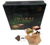 Dubai Style Pistachio Chocolate 500g, Premium Pistachio Dubai Chocolate Bites, 32 Pieces Dubai Chocolate Bites Dubai Knafeh Pistachio Bites, Suitable For Vegetarian Boxed Treatz