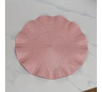 Dubai Style Round Table Mats Set of 4 - Elegant Heat-Resistant Placemats for Dining Table, Stylish Round Place Mats for Kitchen, Home & Party Décor, 30x30cm (Light Pink)