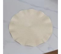 Dubai Style Round Table Mats Set of 4 - Elegant Heat-Resistant Placemats for Dining Table, Stylish Round Place Mats for Kitchen, Home & Party Décor, 30x30cm (Beige)