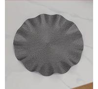 Dubai Style Round Table Mats Set of 4 - Elegant Heat-Resistant Placemats for Dining Table, Stylish Round Place Mats for Kitchen, Home & Party Décor, 30x30cm (Dark Grey)