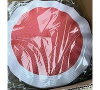 Dubai Style Round Table Mats Set of 4 - Elegant Heat-Resistant Placemats for Dining Table, Stylish Round Place Mats for Kitchen, Home & Party Décor, 30x30cm (White Red)