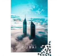 Dubai Tower Jigsaw Puzzle 1000 Pieces, Urban Skyscraper View, 1000 Pieces for Adults, Birthday Gift for Home Décor Fans, Decorative Artwork, 52x38cm/1000pcs