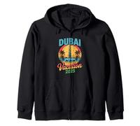 Dubai Travel Adventure Family Trip Camels Palm Zip Hoodie