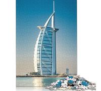 Dubai Travel Emirates Burj Puzzle Premium 100% Recycled Board Paper Rectangular Jigsaw Puzzle for Women Men Unique Gift 1000pcs (75x50cm)