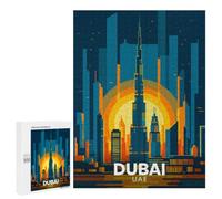 Dubai UAE Skyline Travel Jigsaw Puzzle for Adults And Families, 500 PCS, A Creative Way to Unwind after A Busy Day, for Family Nights