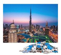 Dubai UAE Travel City Burj Puzzles 1000 Piece Puzzles Jigsaw Puzzles for Adults Educational Game Challenge Toy 1000pcs (75x50cm)