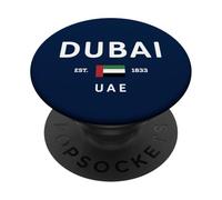 Dubai United Arab Emirates Est. 1833 UAE Flag Souvenir PopSockets Adhesive PopGrip